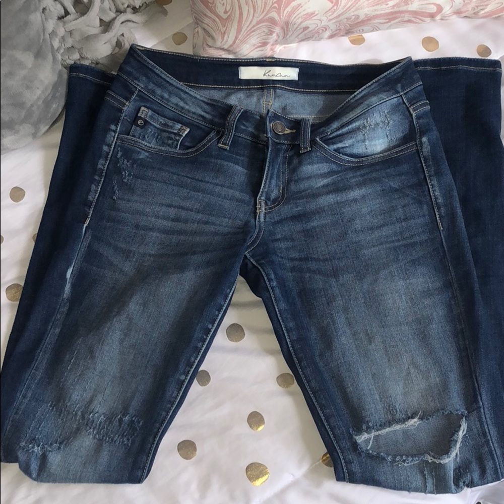 Kancan Size 25 Dark Wash, Destroyed Skinny Jeans !
